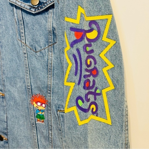 Nickelodeon Made in the 90's Cartoons Rugrats Jean Jacket Unisex Large - Picture 5 of 13